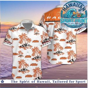 KTM Racing Motorcycles Palm Trees Beach Hawaiian Shirt