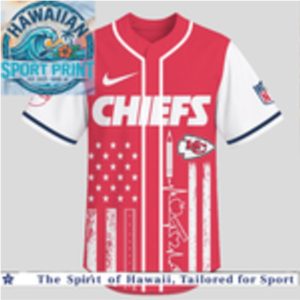 Kansas City Chiefs Teacher American Flag Heartbeat Baseball Jersey