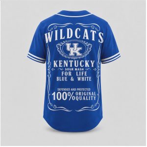Kentucky Wildcats Sour Mash Original Quality Blue White Baseball Jersey