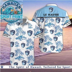 Le Havre AC Tropical Palm Beach Hawaiian Shirt