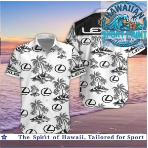 Lexus Luxury Car Palm Tree Beach Hawaiian Shirt