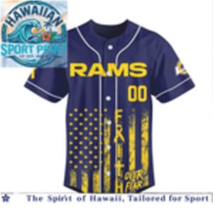 Los Angeles Rams Breast Cancer Awareness Faith Baseball Jersey