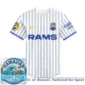 Los Angeles Rams Hello Kitty Football Cute Mascot Baseball Jersey
