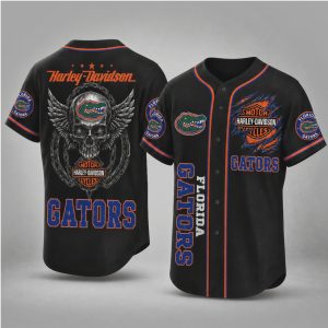 Louisiana State Tigers Motor Skull Wings Biker Baseball Jersey
