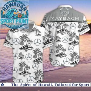 Maybach Luxury Palm Trees Beach Hawaiian Shirt