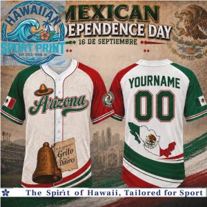 Mexican Independence Day Arizona Grito De Dolores Baseball Jersey