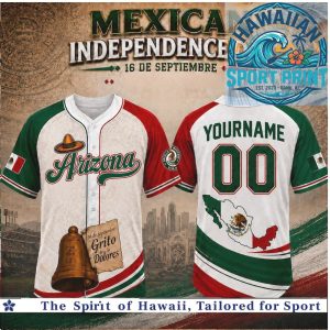 Mexican Independence Day Arizona Grito De Dolores Baseball Jersey