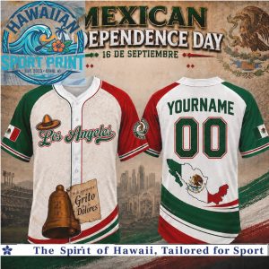 Mexican Independence Day Grito De Dolores Los Angeles Baseball Jersey
