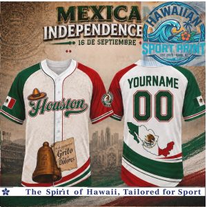Mexican Independence Day Houston Grito De Dolores Baseball Jersey