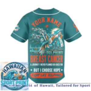 Miami Dolphins Breast Cancer Awareness Faith Baseball Jersey