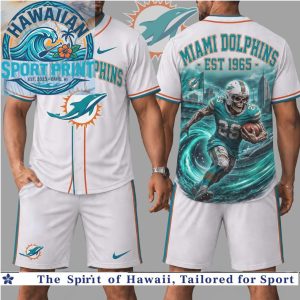 Miami Dolphins Football Skull Graphic Baseball Jersey