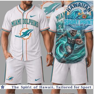 Miami Dolphins Football Skull Graphic Baseball Jersey