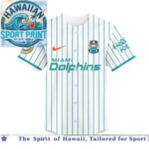 Miami Dolphins Hello Kitty Custom Name Baseball Jersey