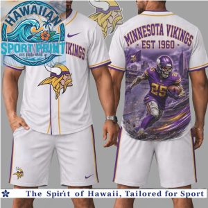 Minnesota Vikings Football Skull Graphic Baseball Jersey