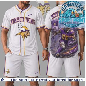 Minnesota Vikings Football Skull Graphic Baseball Jersey