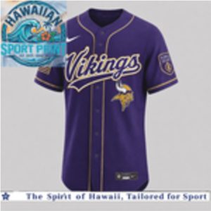 Minnesota Vikings National Purple Heart Day Honor The Brave Baseball Jersey