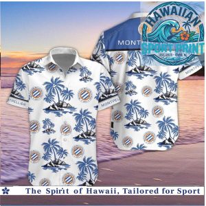 Montpellier Football Club Palm Tree Beach Button Down Shirt