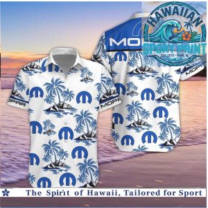 Mopar Auto Parts Cars Palm Trees Beach Hawaiian Shirt