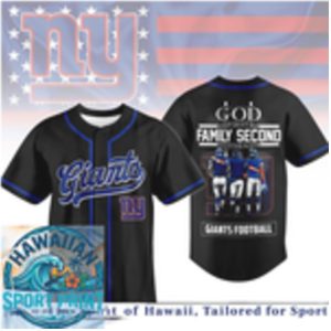 New York Football God First Family Second Baseball Jersey