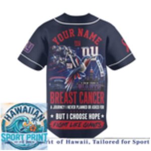 New York Giants Breast Cancer Awareness Faith Baseball Jersey