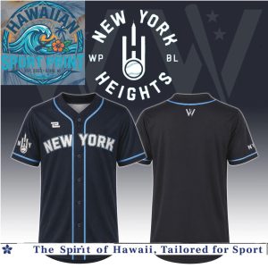 New York Heights Skyline Monogram Baseball Jersey