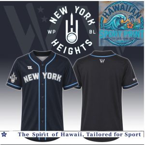New York Heights Skyline Monogram Baseball Jersey