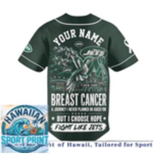 New York Jets Breast Cancer Awareness Faith Baseball Jersey