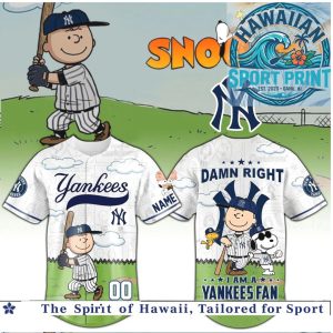 New York Yankees Snoopy Charlie Brown Baseball Jersey