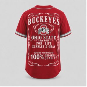 Ohio State Buckeyes Vintage Sour Mash Label College Baseball Jersey