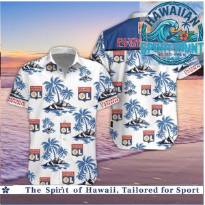 Olympique Lyonnais Soccer Club Beach Palm Tree Hawaiian Shirt