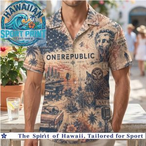 OneRepublic Native Owl Counting Stars Vintage Hawaiian Shirt
