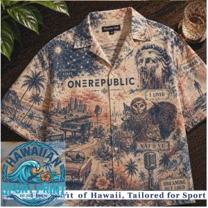 OneRepublic Native Owl Counting Stars Vintage Hawaiian Shirt