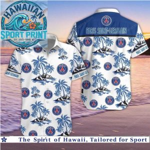 Paris Saint Germain Soccer Club Beach Vacation Hawaiian Shirt