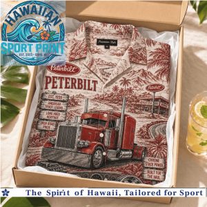 Peterbilt American Truck Legend Long Hood Heritage Aloha Shirt