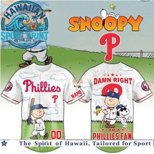 Philadelphia Phillies Snoopy Charlie Brown Fans Baseball Jersey