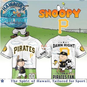 Pittsburgh Pirates Snoopy Charlie Brown Fans Baseball Jersey