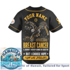 Pittsburgh Steelers Breast Cancer Awareness Faith Baseball Jersey