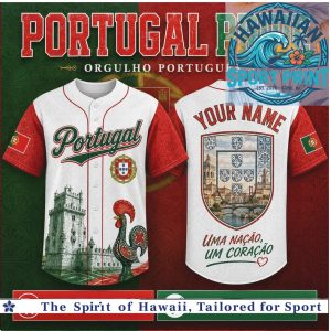 Portugal Pride Orgulho Portugues Tower Rooster Baseball Jersey