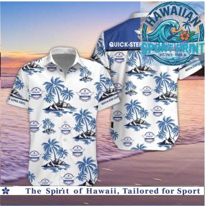 Quick Step Alpha Vinyl Tropical Palm Beach Button Down Shirt