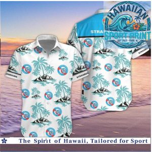 RC Strasbourg Alsace Club Tropical Palm Beach Aloha Shirt