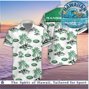 Range Rover SUV Cars Palm Trees Beach Hawaiian Shirt