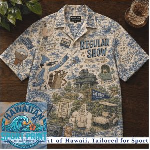 Regular Show Cartoon Characters Park Design Hawaiian Shirt