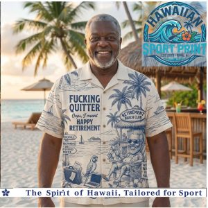 Retirement Beach Club Funny Quitter Vacation Hawaiian Shirt