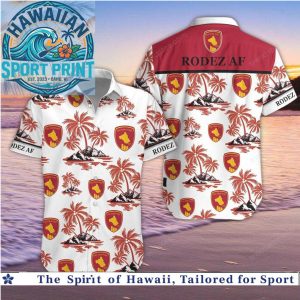 Rodez AF Football Club Tropical Beach Palm Tree Hawaiian Shirt