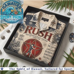 Rush Progressive Rock Legends Starman Album Art Hawaiian Shirt