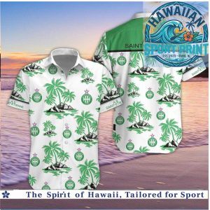 Saint Etienne Football Club Palm Trees Beach Hawaiian Shirt