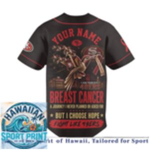 San Francisco 49ers Breast Cancer Awareness Faith Baseball Jersey