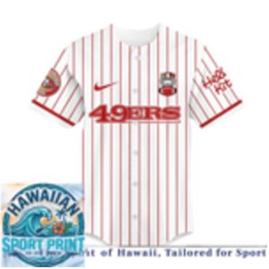 San Francisco 49ers Hello Kitty Custom Name Baseball Jersey