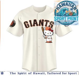 San Francisco Giants Hello Kitty Night Cream Baseball Jersey