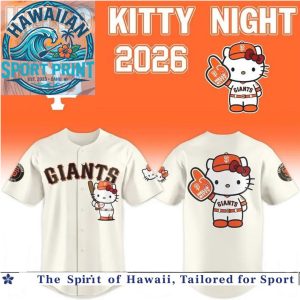 San Francisco Giants Hello Kitty Night Cream Baseball Jersey